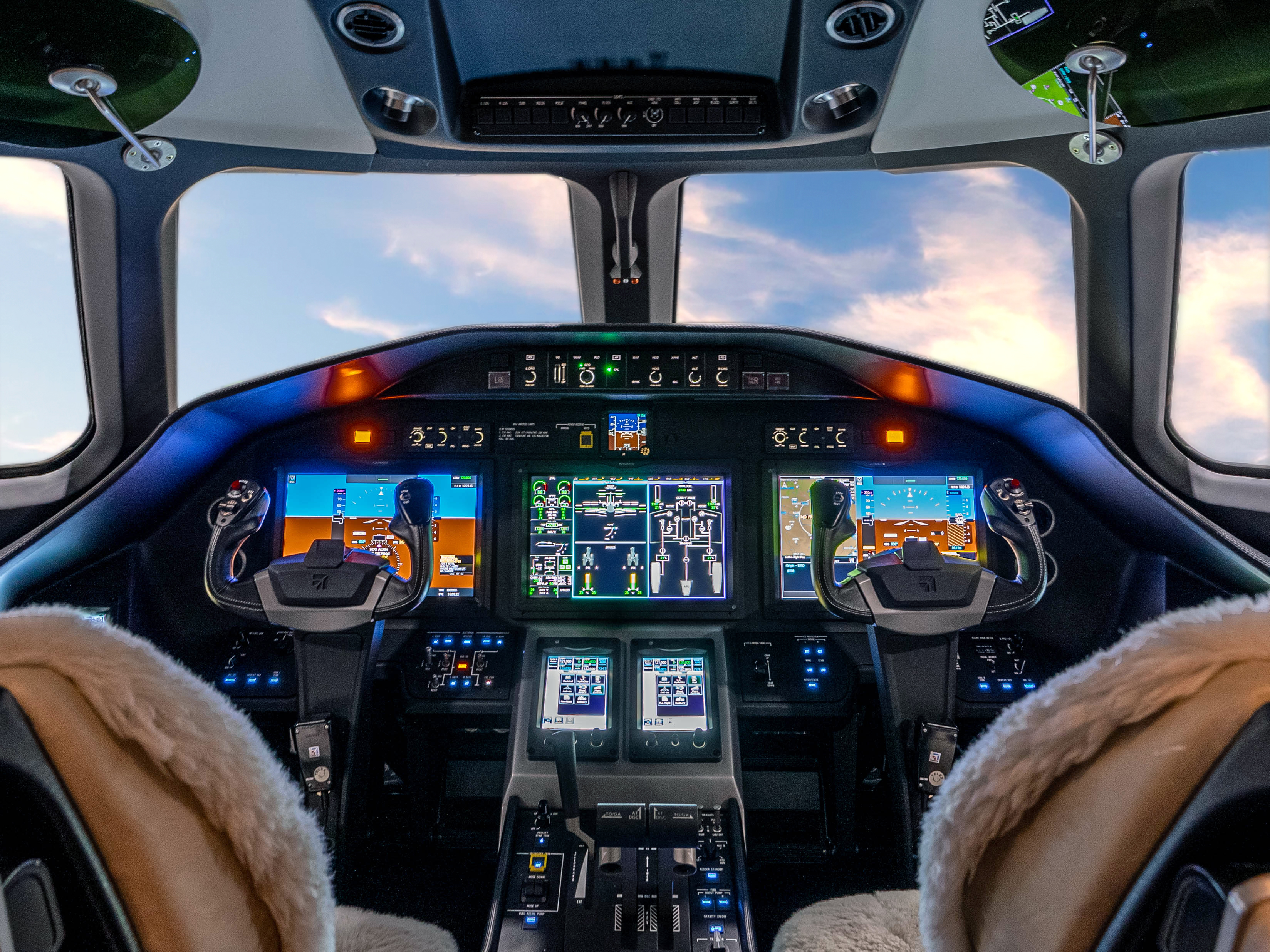 A Citation Longitude flight deck