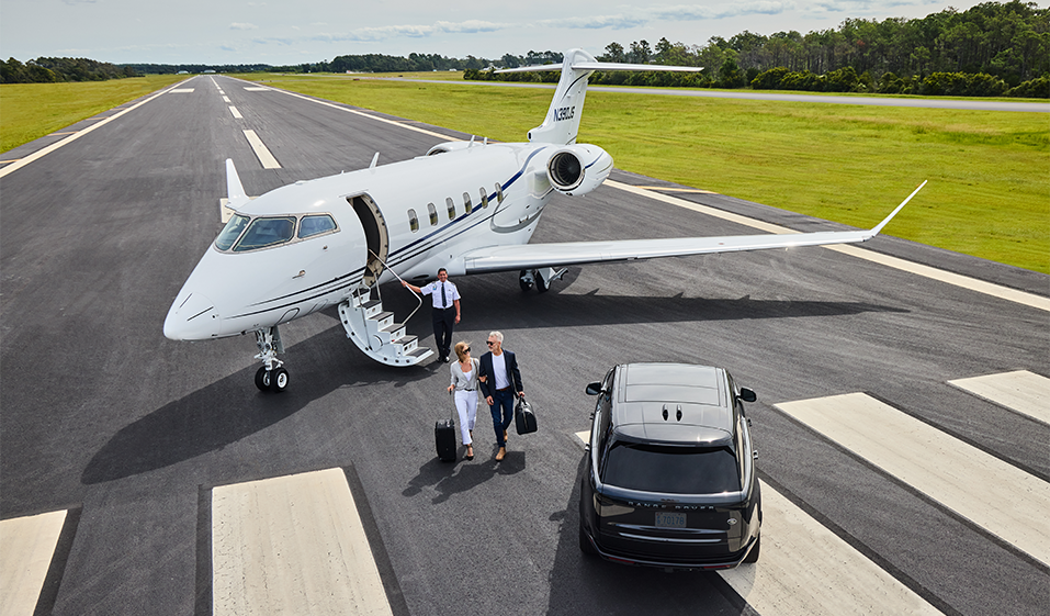 A flyExclusive Member Services team member preparing a member&rsquo;s trip