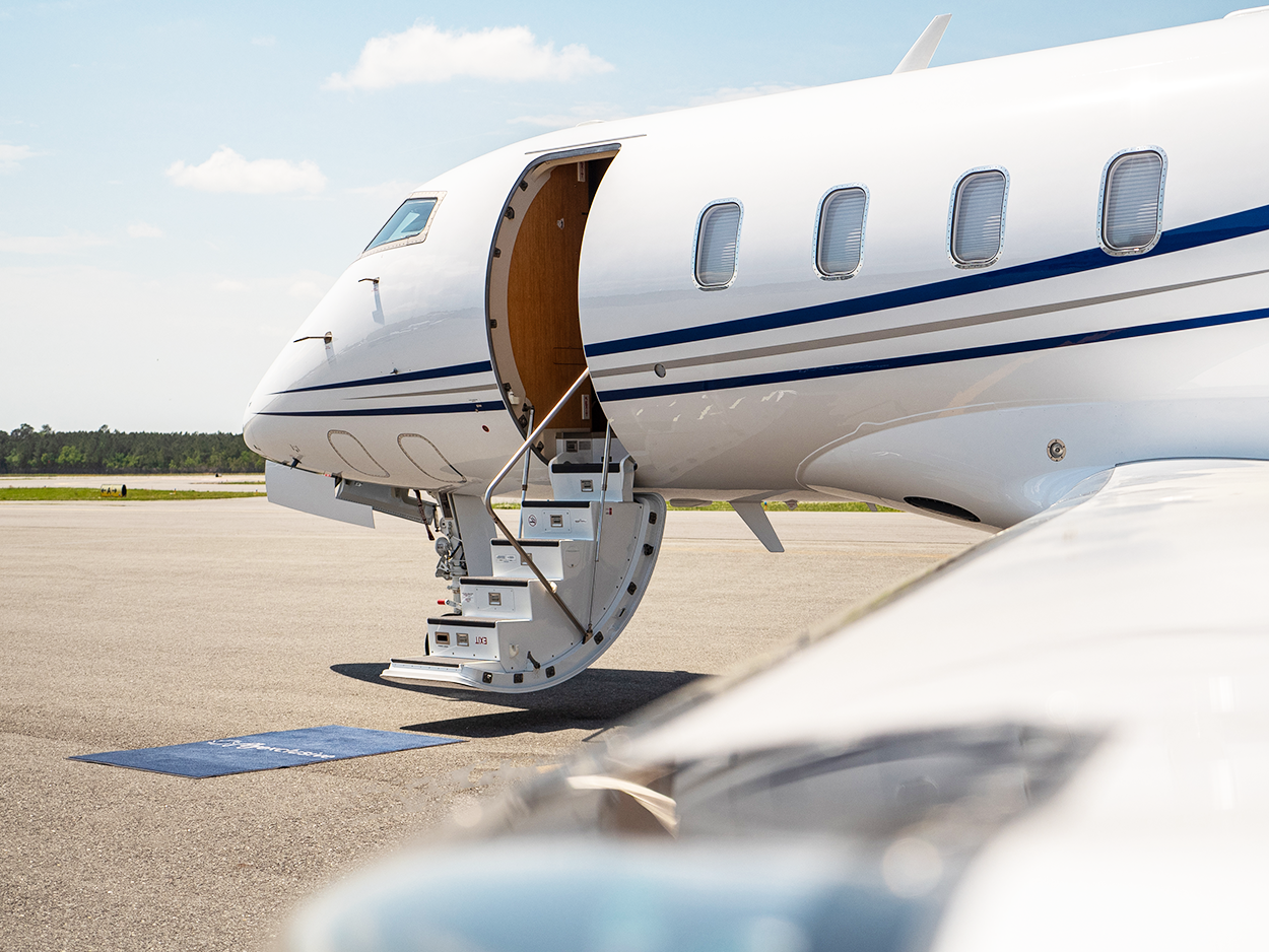 flyExclusive aircraft exterior on tarmac